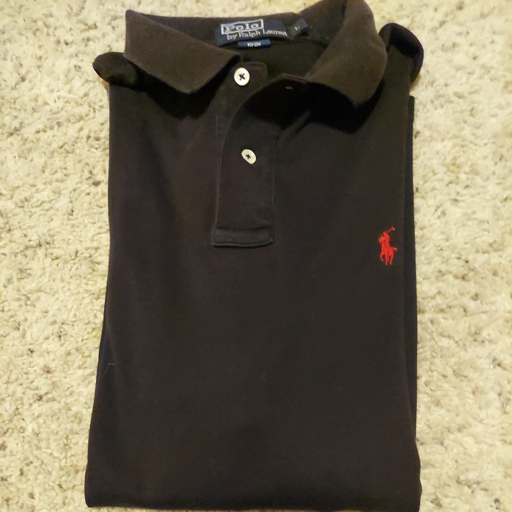 Ralph lauren black polo large red pony Sz large